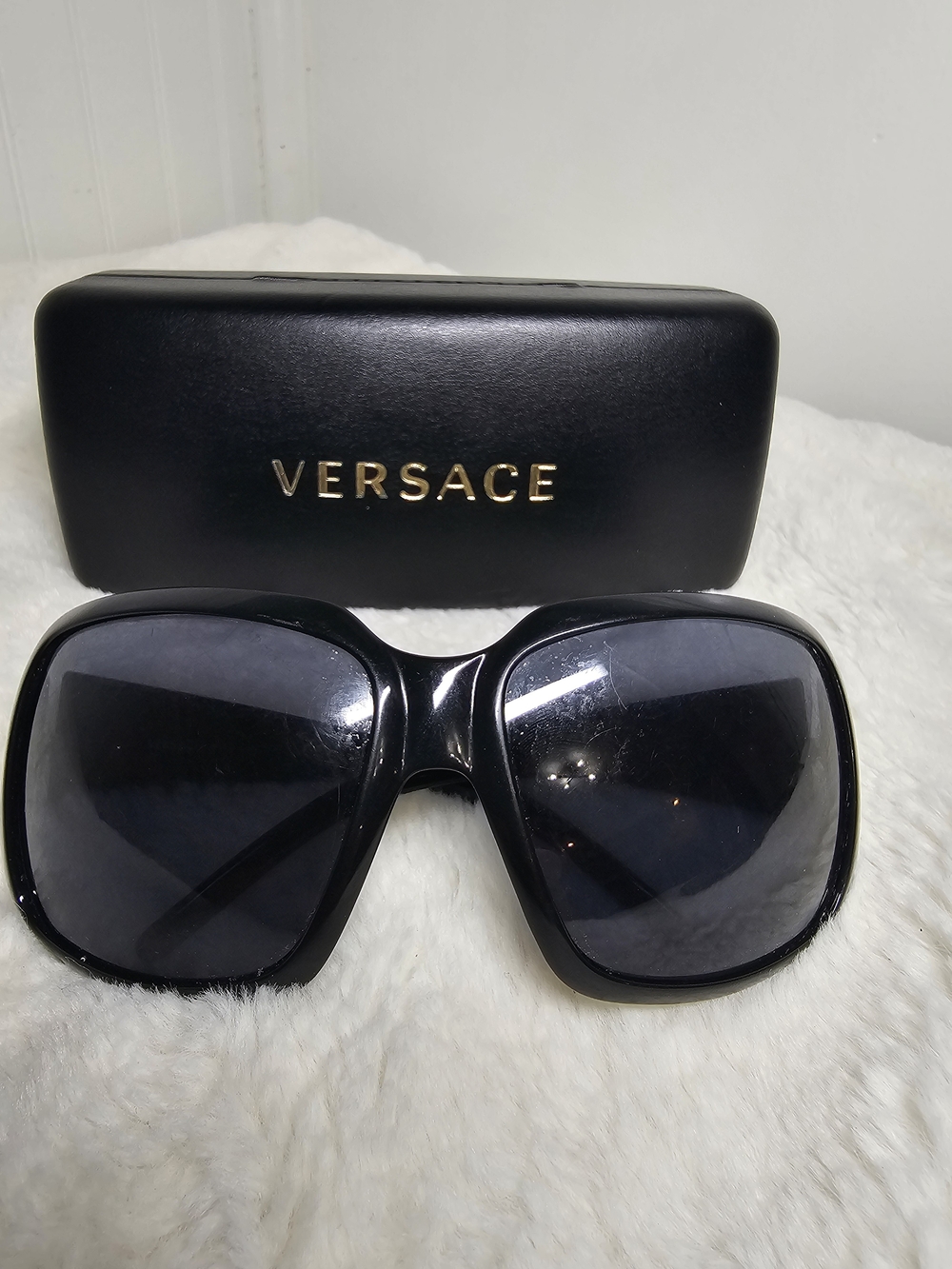 Versace Black Oversized Sunglasses